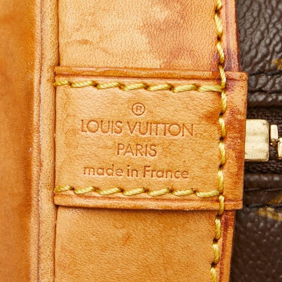 LOUIS VUITTON Brown Monogram Leather Alma PM Bag - Picture 11 of 13